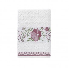 TOALHA DE BANHO YUNA BRANCO E BORDO 1/11 - 70X135CM